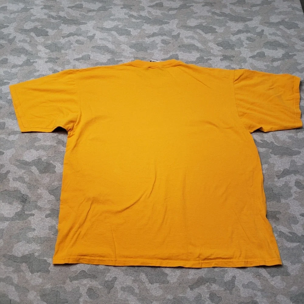 Vintage Lee‎ Shirt Mens Large Yellow Blank Heavyweight Sturdy Tees Short Sleeve